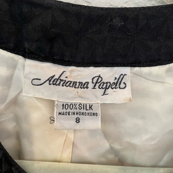Vintage Silk Jacket With Bows from Adrianna Papell Size 8 - Picture 3 of 9